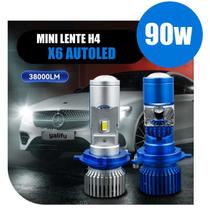 Mini Projetor H4 Ultra Led CSP 3570 90w Biled Canbus 38000LM