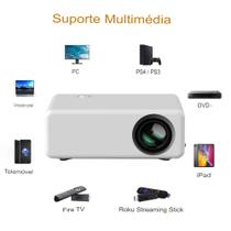 Mini Projetor IPIX-L01, Portátil Full HD 1080p Projetores USB compatível