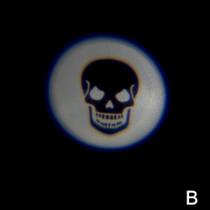Mini Projetor Led Laser Desenho de Halloween para Dedo Móveis ou Decoração B - Caveira Mini Projetor Led Laser Desenho de Halloween para Dedo Móveis ou Decoração B - Caveira