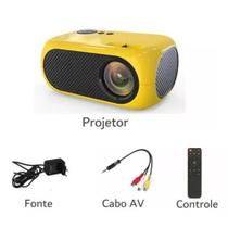 Mini Projetor M-24 1200 Suporte Full HD 1080P Portátil Vídeo LED