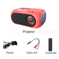 Mini Projetor M-24 1200 Suporte Full HD 1080P Portátil Vídeo LED - Athlanta