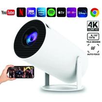 Mini Projetor Portátil 5G Wi-Fi 6 Bluetooth 5.0 Android 11 4K 1080P Full HD 8000 Lumens LED Auto Correção Trapezoidal