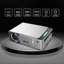 Mini Projetor Portátil Bivolt 3500 Lumens T6 Prateado - VEDO Mini Projetor Portátil Bivolt 3500 Lumens T6 Prateado - VEDO