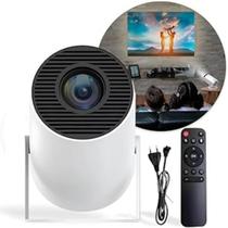 Mini Projetor Smart 4k Wifi 1080p HD HY300 Cor Branco sistema inteligente