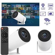 Mini Projetor Smart 4k Wifi 1080p HD HY300 Cor Branco tecnologia avançada