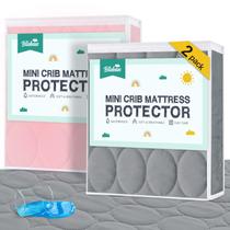 Mini protetor de colchão de berço Biloban, 96x61 cm, impermeável, pacote com 2