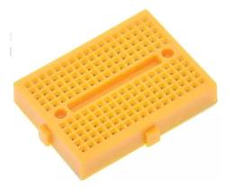 Mini Protoboard 170 Pontos Com Trava Amarelo