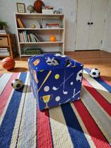 Mini Puff Banqueta Quadrado Fofo Cubo Decorativo material sintético