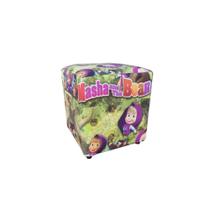 Mini Puff Decorativo Dado Infantil Suede Masha End Bear Mini Puff Decorativo Dado Infantil Suede Masha End Bear