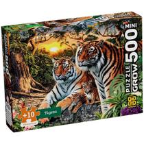 Mini Puzzle 500 Peças Tigres