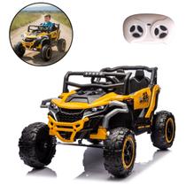 Mini Quadriciclo Elétrico 12V Infantil Com Controle Remoto e Entrada USB Bluetooth MP3 Amarelo e Preto - Importway Mini Quadriciclo Elétrico 12V Infantil Com Controle Remoto e Entrada USB Bluetooth MP3 Amarelo e Preto - Importway