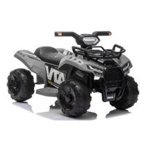 Mini quadriciclo eletrico infantil 6v cinza/preto - belfix