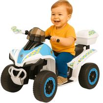 Mini Quadriciclo Elétrico Infantil Importway Branco 6V Mini Quadriciclo Elétrico Infantil Importway Branco 6V
