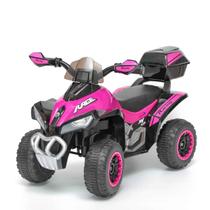 Mini Quadriciclo Elétrico Infantil Rosa Para Crianças de 2 a 4 anos Brinquedo Com Carregador 110v/220v Com Luz e Som Veiculo Motorizado a Bateria