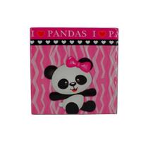 Mini Quadro Decorativo Panda (Fundo Rosa)
