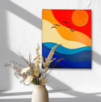 Mini Quadro Figurativo Pintado a mão para Decoração Medindo 30x25cm