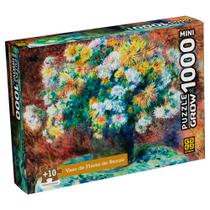 Mini Quebra-cabeça 1000 peças Vaso de Flores de Renoir- Grow Mini Quebra-cabeça 1000 peças Vaso de Flores de Renoir- Grow