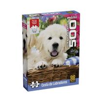 Mini Quebra-cabeça 500 peças Cesta de Labradores Grow - 04863