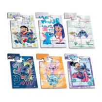 Mini Quebra-Cabeça de Madeira - Lilo & Stitch - Sortido e Unitário Pais e Filhos - 811085-1
