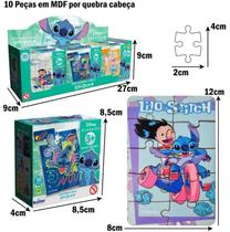 Mini Quebra-cabeça do Lilo E Stitch 10 Peças de brinquedo infantil 6 modelos MDF Tipo:Quebra Cabeça