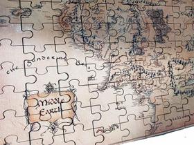 Mini Quebra-Cabeça Mapa Terra Média De 80 Peças Mdf Mini Quebra-Cabeça Mapa Terra Média De 80 Peças Mdf