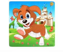 Mini Quebracabeça De Madeira Galo CACHORRO Infantil Educativo 20 Pcs