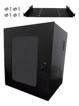 Mini Rack 12u 400mm Servidor Porta Acrílica Padrão19 E 1 Bandeja 250mm Max Eletron