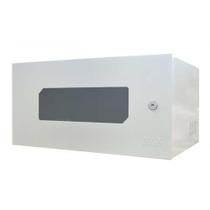 Mini Rack 5u x 350mm Economic Porta C/ Visor Acrílico Branco Max Eletron