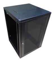 Mini Rack de Parede Padrão 19'' Para Cabeamento Estruturado e CFTV 12U X 470mm Preto Texturizado - Reforçado