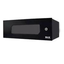 Mini Rack Indoor Max Eletron Parede - 3U - 350mm Preto Com Porta Acrílica - CFTV - Caixa organizadora