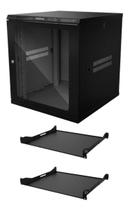 Mini Rack Intelbras 12u Desmontável Padrão 19 Organizador Cftv Dvr Switch Rede 2 Bandejas