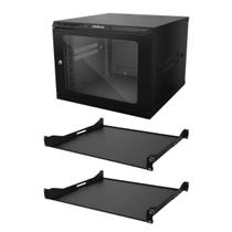 Mini Rack Intelbras 19 Desmontável Mrd 857 De Parede 8u CFTV Dvr Switch e 2 Bandejas 250mm