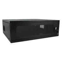 Mini rack max eletron 19" 03u x 370mm preto