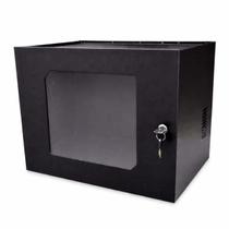 Mini Rack Organizador 8U 19 Polegadas Parede Padrão Cftv Preto - Pa0025 - Inoaço
