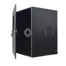 Mini Rack Padrão 19 12u X 400mm Preto C/fechadura E Chaves