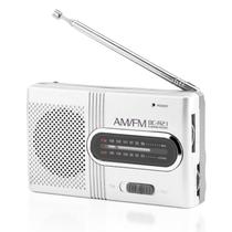 Mini rádio AM FM portátil Yoidesu BC-R21 com Boombox Silver