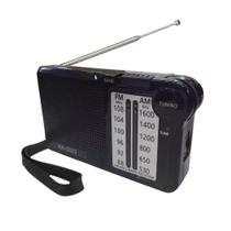 Mini Rádio De Bolso FM/AM/P2 de 2 Bandas Retrô Pocket Kapbom KA-3323