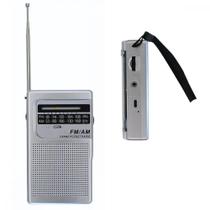 Mini Rádio De Bolso FM/AM/P2 de 2 Bandas Retrô Vertical