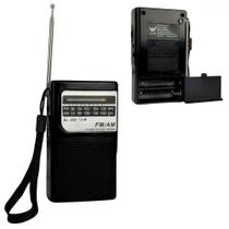 Mini Rádio De Bolso FM/AM/P2 de 2 Bandas Retrô Vertical