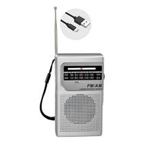 Mini Rádio De Bolso FM/AM/P2 de 2 Bandas Retrô Vertical Pocket KA-3325