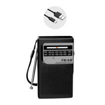 Mini Rádio De Bolso FM/AM/P2 de 2 Bandas Retrô Vertical Pocket Kapbom KA-3325