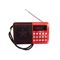 Mini Rádio Fm/Usb/Cartão Memória J31 Altomex Vermelho Homolo