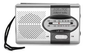 Mini Radio Portátil Am/Fm De Bolso Com Fone De Ouvido