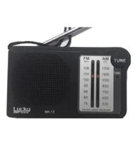 Mini Radio Portatil Am Fm De Bolso Preto Lucky Mk13 Viagem Musicas Com Entrada de Fone de Ouvido