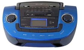 Mini Radio Portatil AM FM USB SD MP3 Blue Recarregavel
