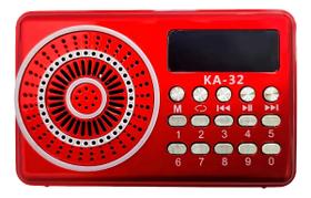 Mini rádio portátil fm usb vermelho kapbom ka32 Mini rádio portátil fm usb vermelho kapbom ka32