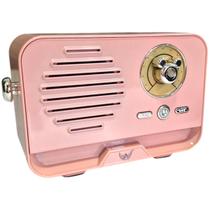 Mini Rádio Retro Vintage Caixa Caixinha Bluetooth Portátil