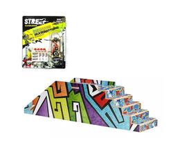 Mini Rampa Skate Park Com Escada Radical e Skate de Dedo Mini Rampa Skate Park Com Escada Radical e Skate de Dedo