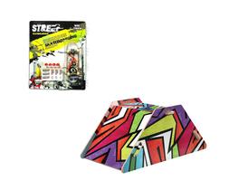 Mini Rampa Skate Park Funbox Miniatura Com Skate de Dedo