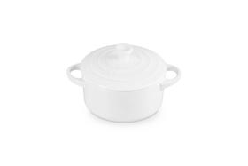 Mini redondo de grés Cocotte Le Creuset, 710 ml, branco